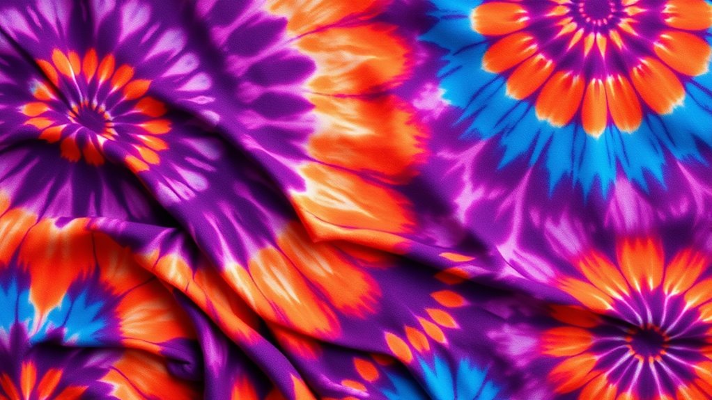 colorful spiral fabric patterns