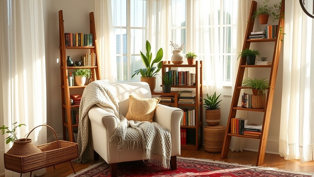 cozy boho reading spaces