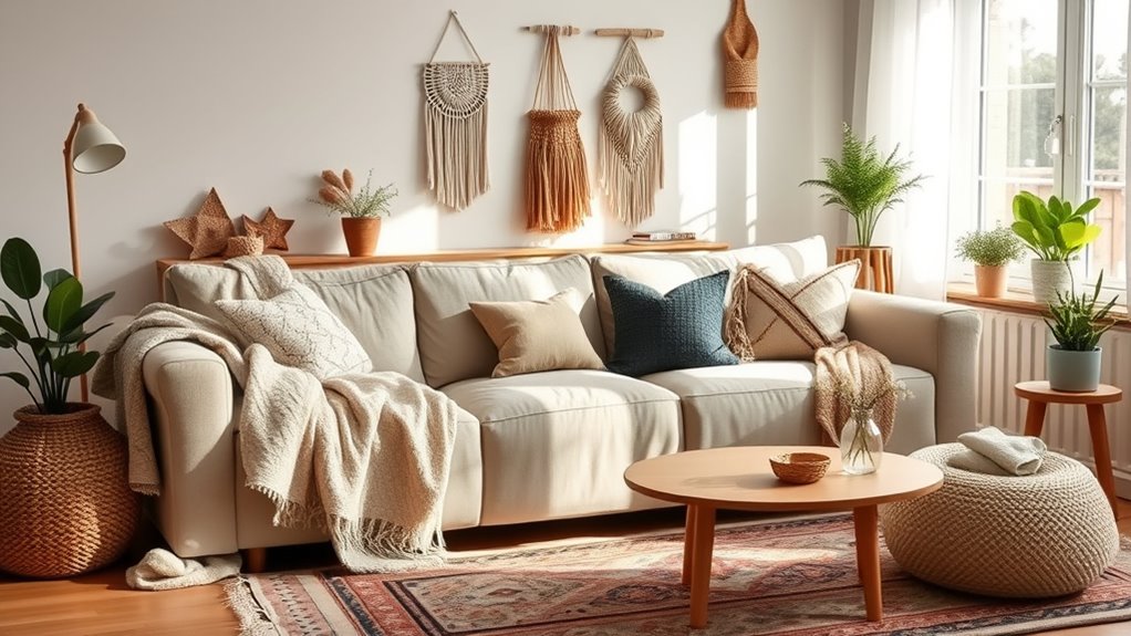 cozy scandinavian boho fusion