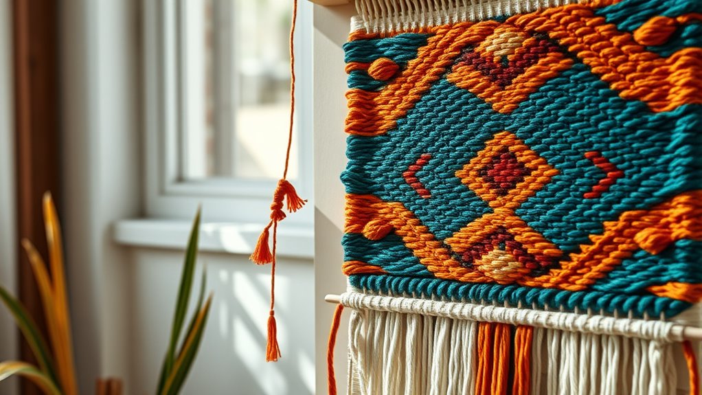 create textured woven wall hangings