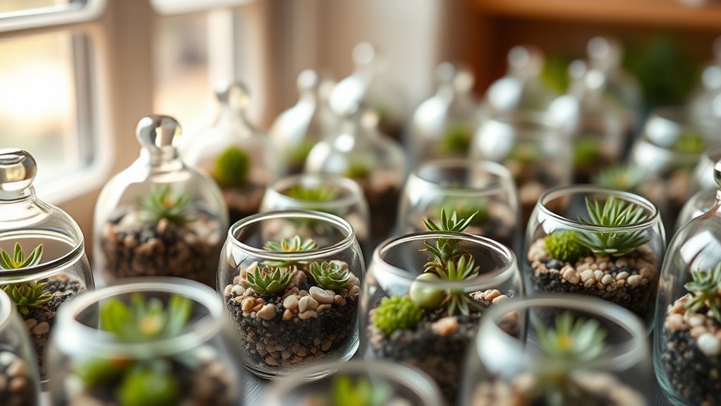 creating tiny glass gardens