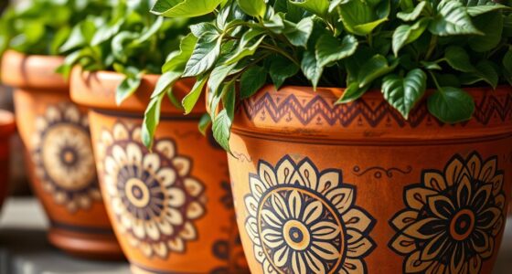 decorative boho terracotta planters