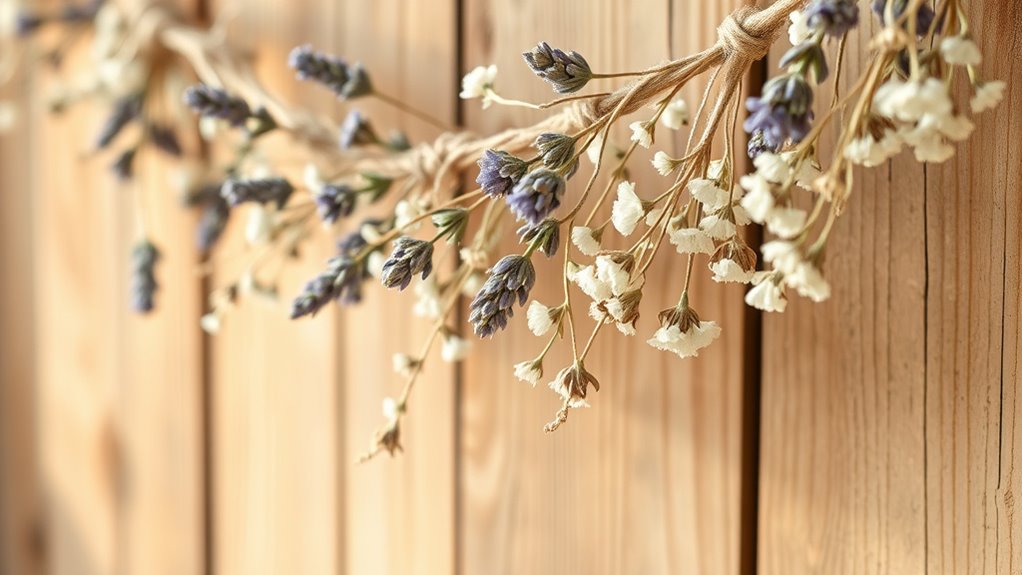 diy boho dried floral garland