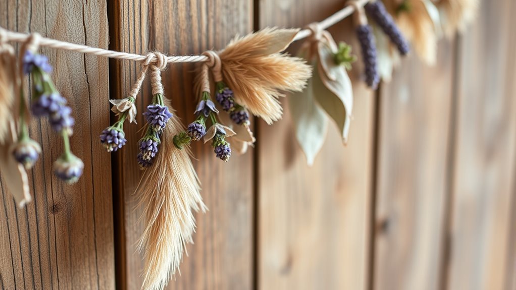 dried floral boho garland