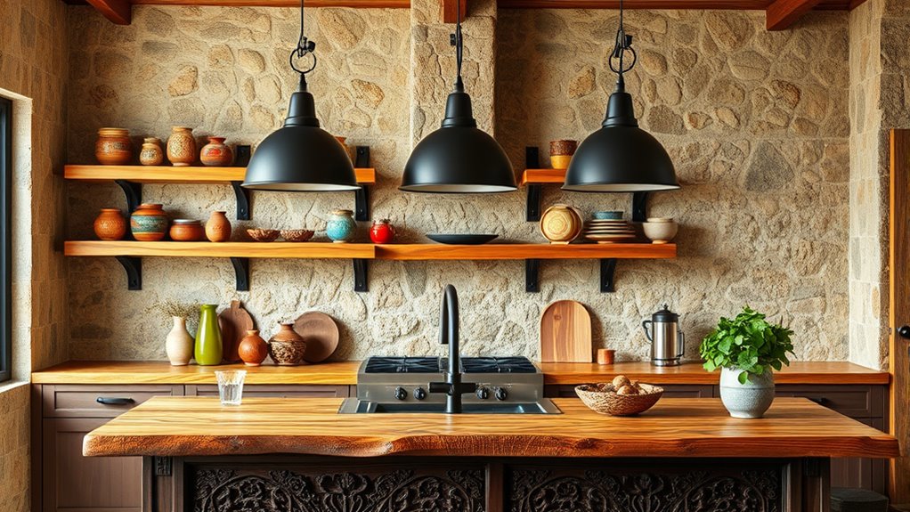 eclectic vintage material mixing