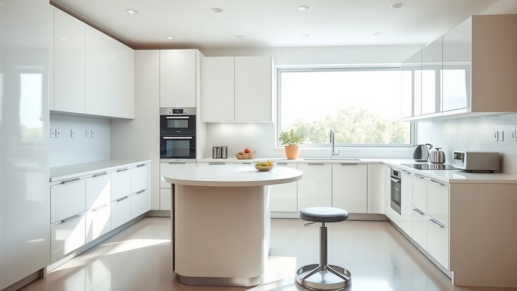 efficient safe well lit kitchen