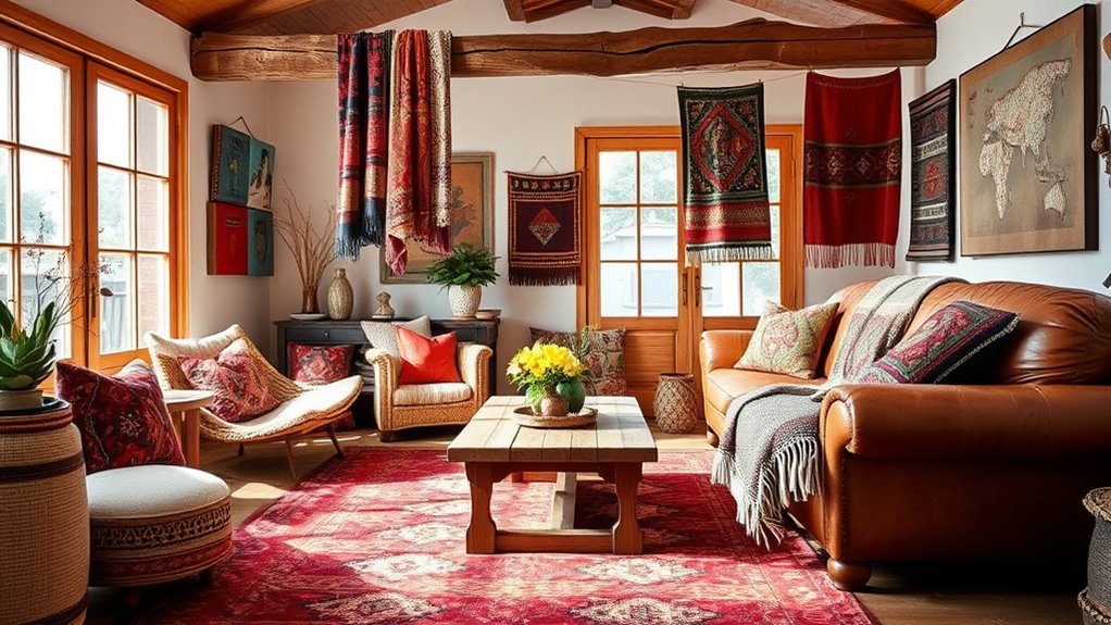 global textiles enhance boho decor