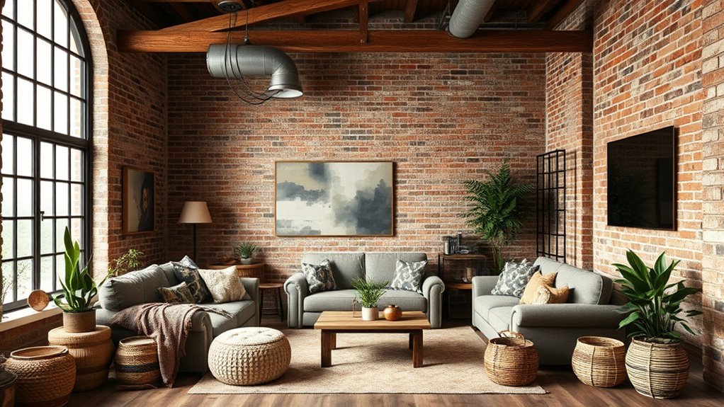 industrial boho with warm touch