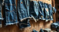 jeans transformed into decor