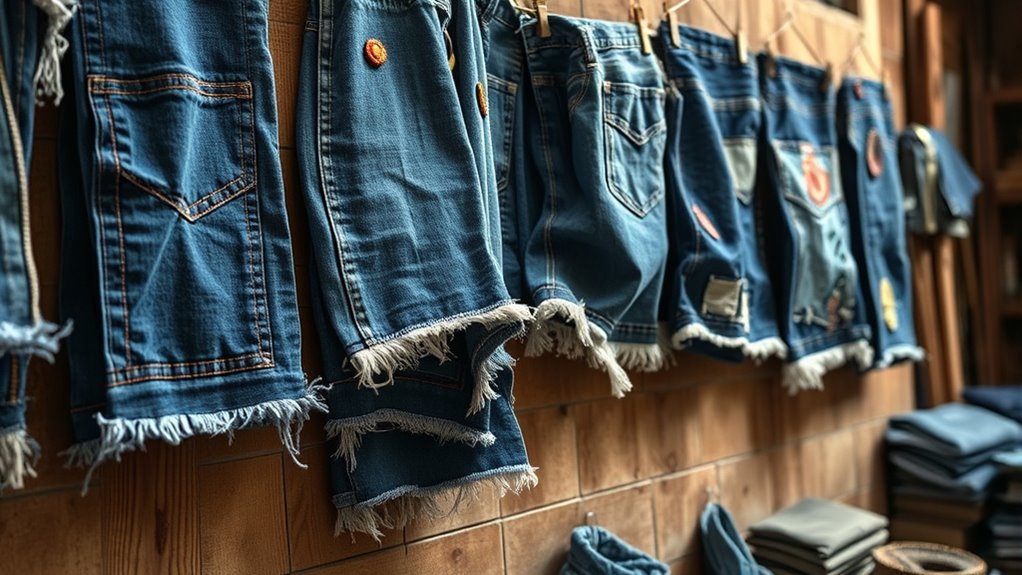 jeans transformed into decor