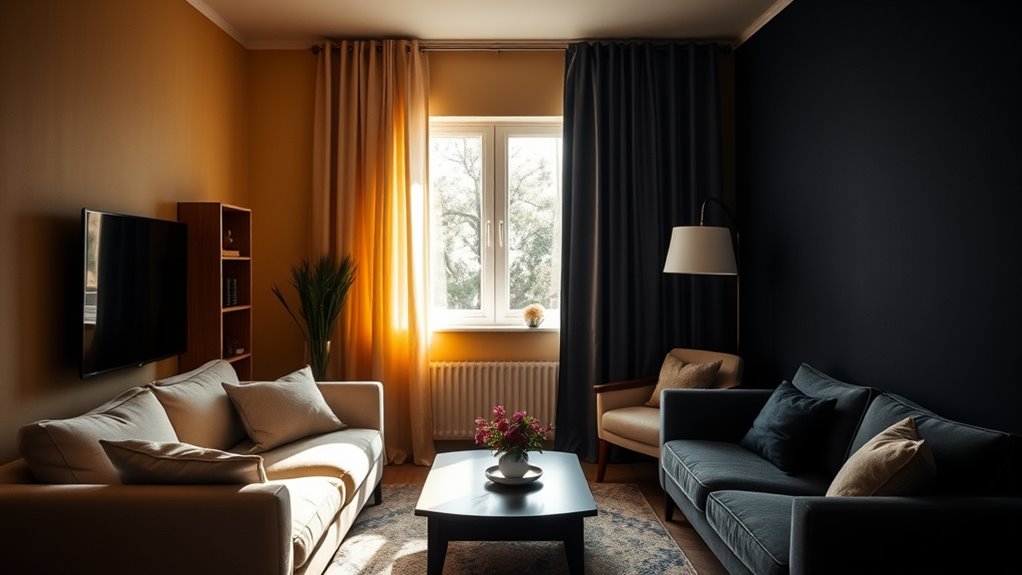 light and dark contrasts