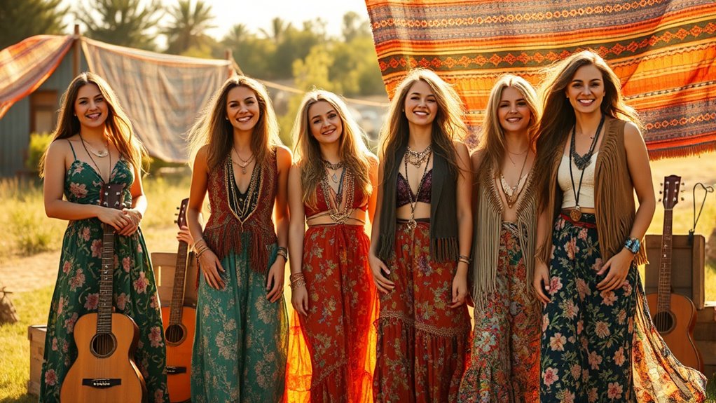 music icons embrace boho style