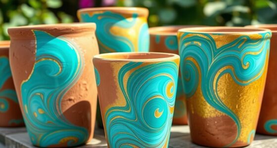 painting clay pots creatively