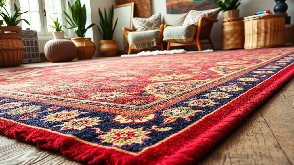 persian rugs in boho