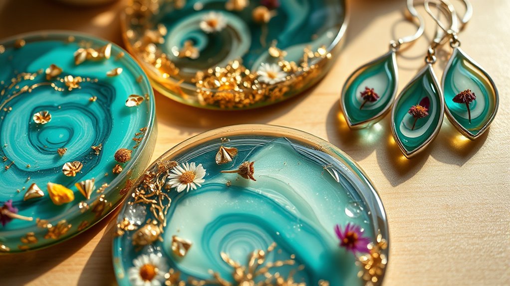 resin crafting with vibrant colors