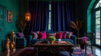 rich jewel toned interiors