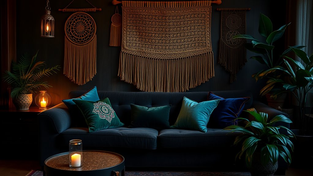 rich layered boho interiors