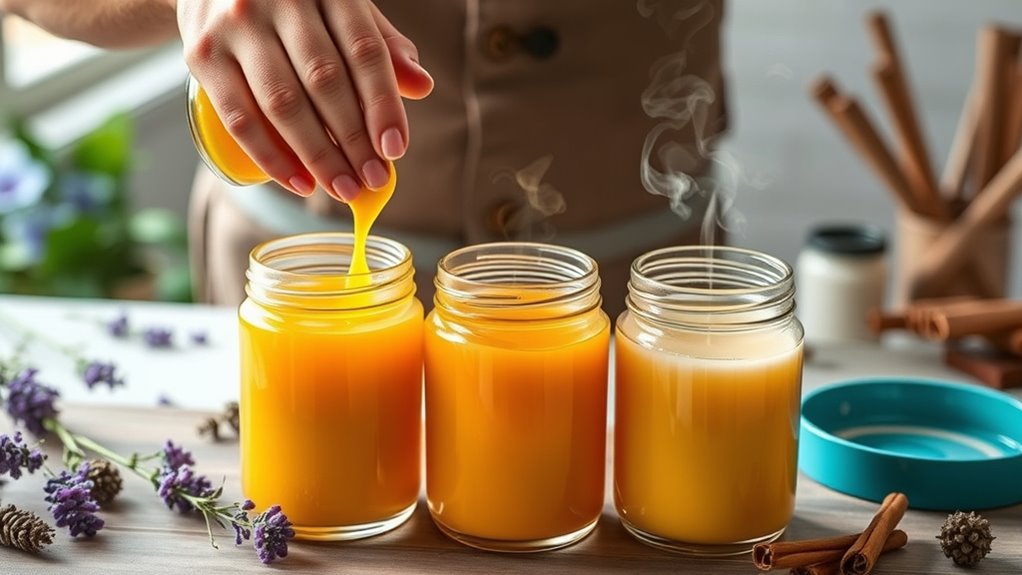 seasonal candle scent layering