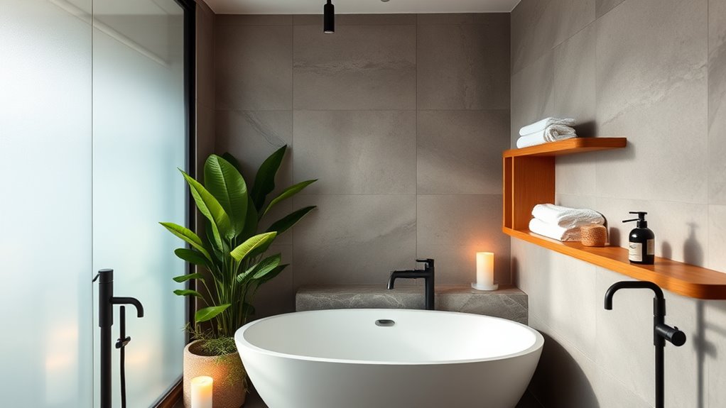 spa inspired small bathroom design