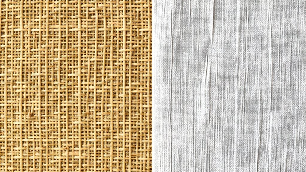 textured grasscloth linen wallpaper