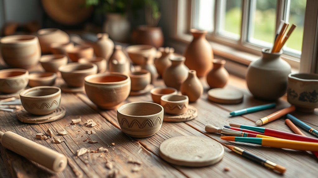 textured pottery glazing techniques