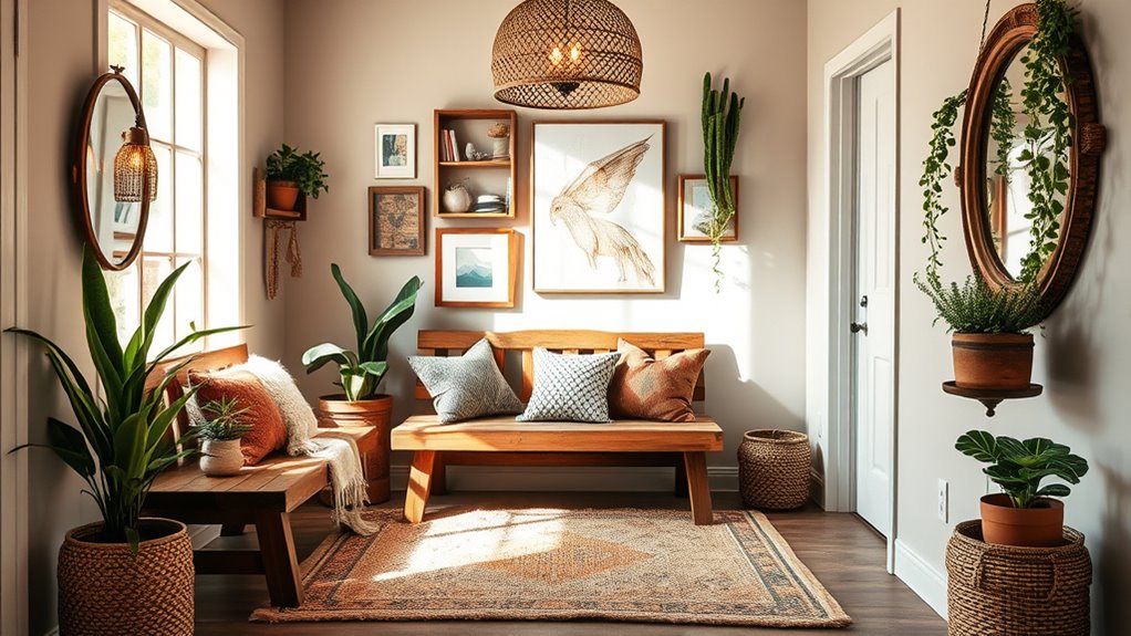 vibrant eclectic welcoming entryway