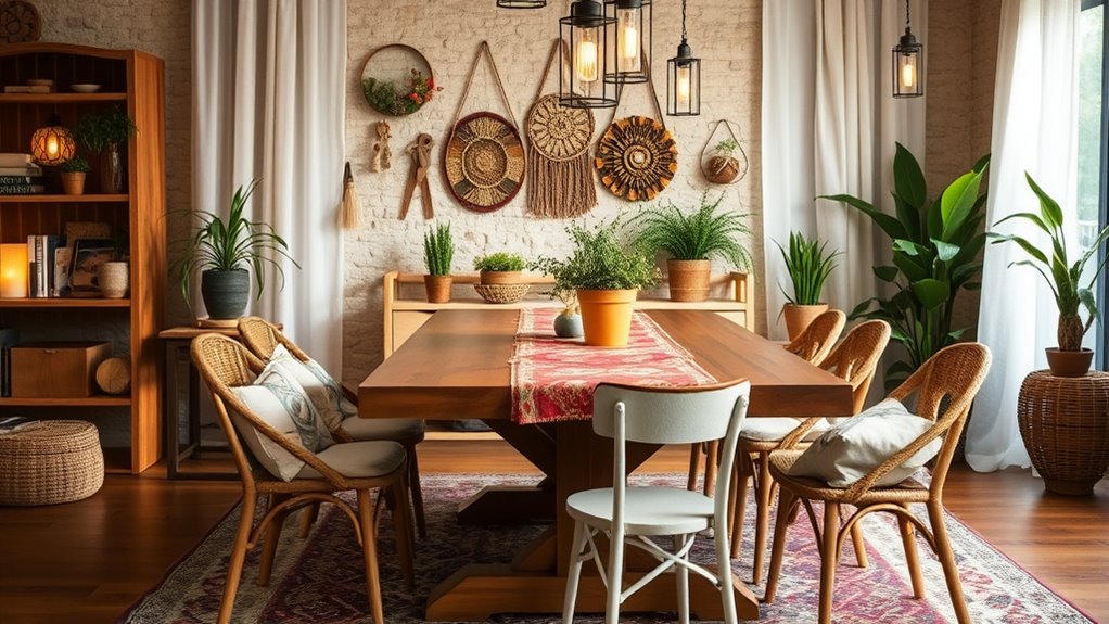 vibrant layered natural textiles