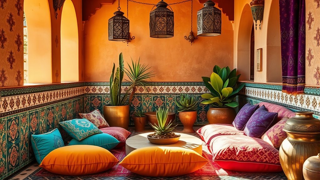 vibrant textiles and colors