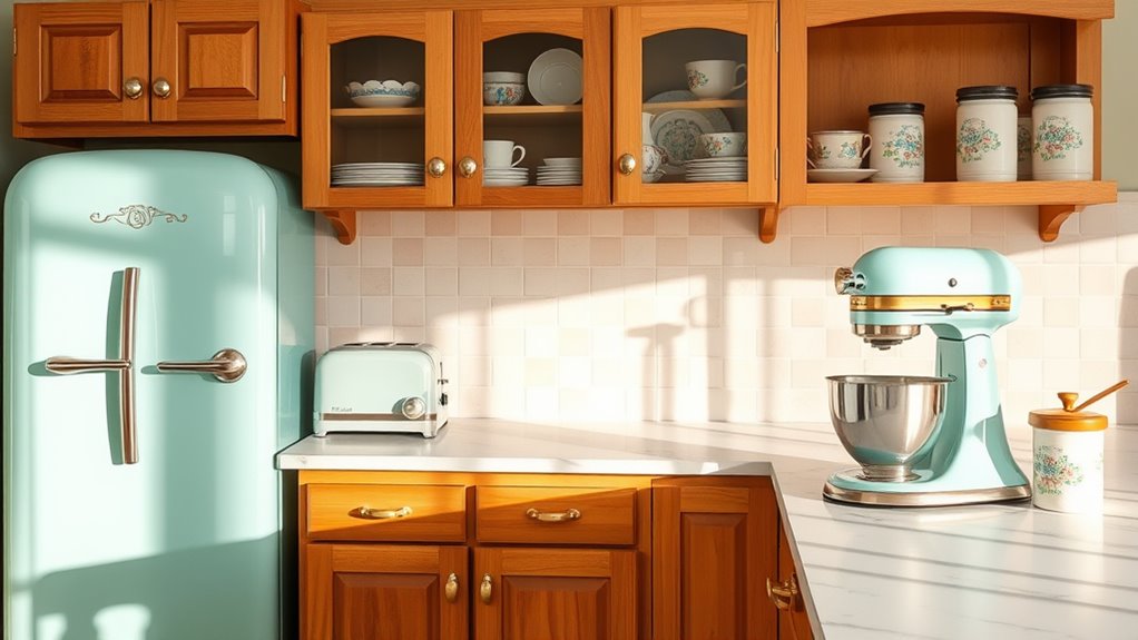 vintage charm with colorful accents