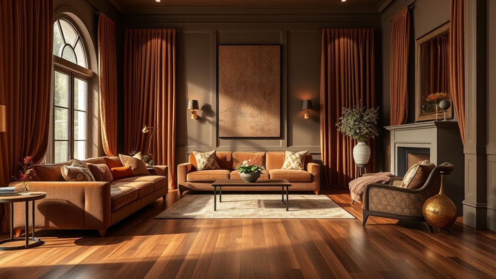 warm luxurious earthy tones