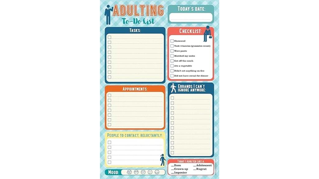 adulting task reminder pad