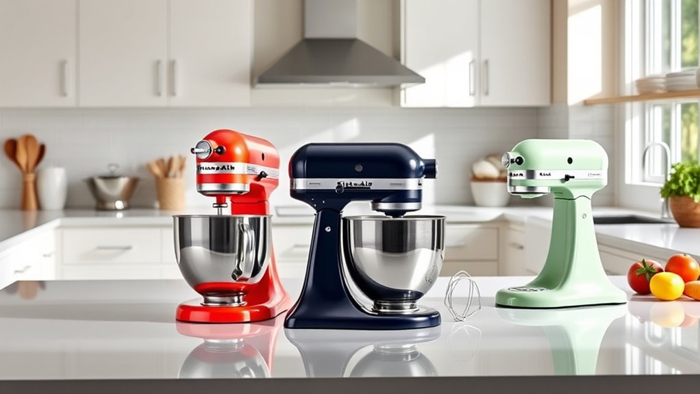 top kitchenaid mixer colors