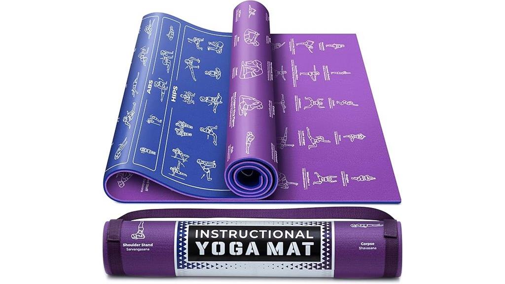 yoga mat with poses