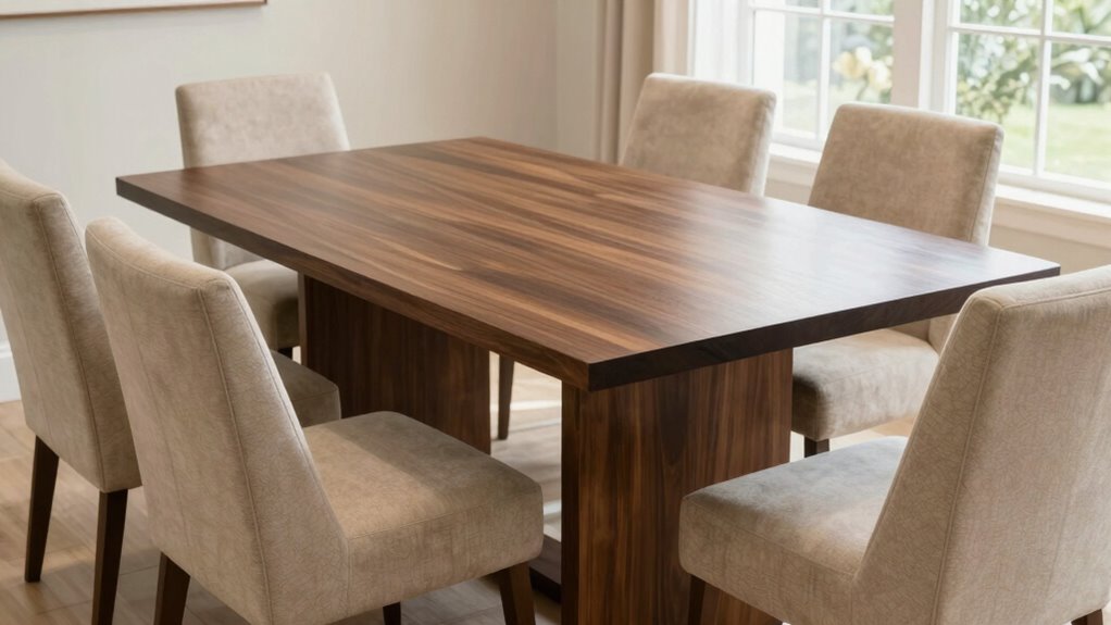 adjust chair spacing by table shape