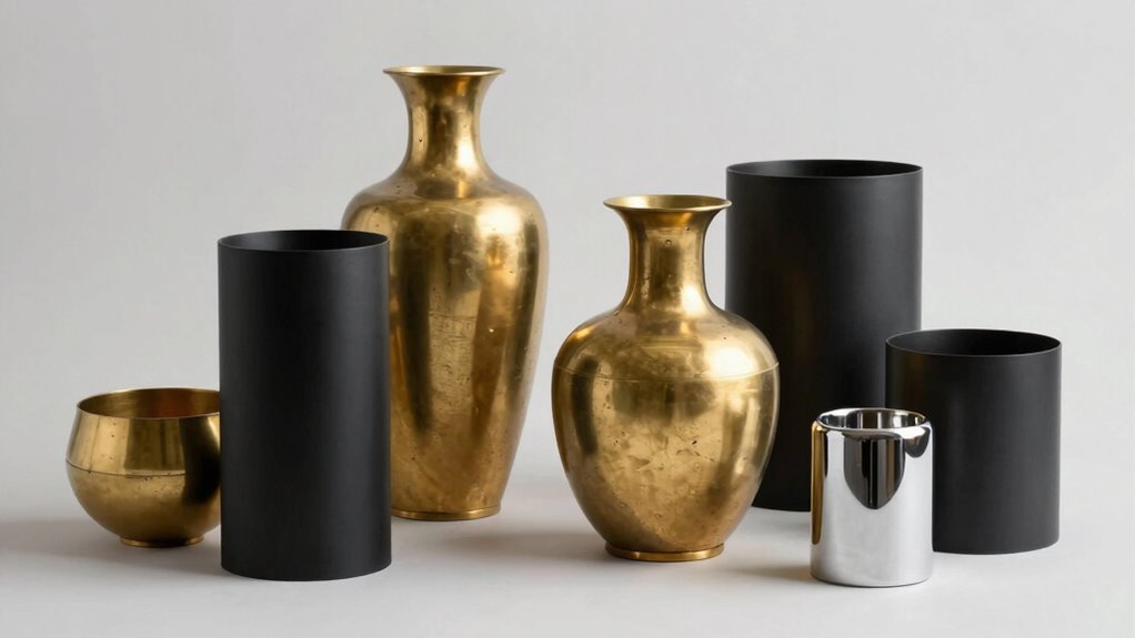 balance contrasting metallic finishes