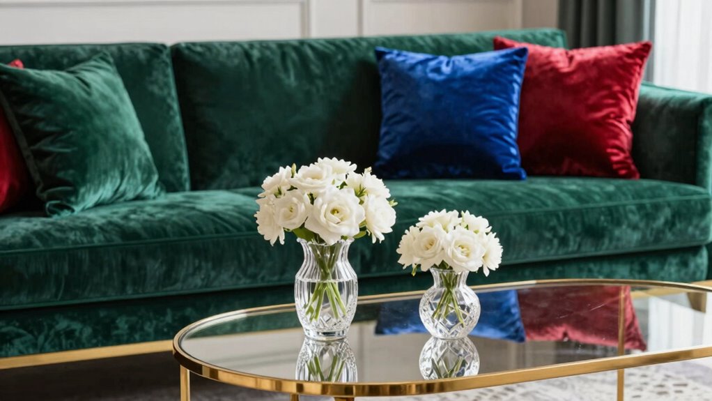 balance jewel tone accents