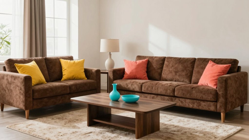 balance vibrant neutral tones