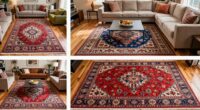 comparing rug size options
