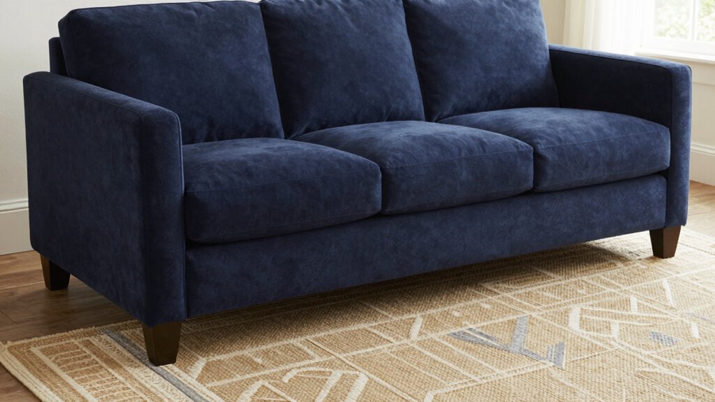 coordinate rug and sofa