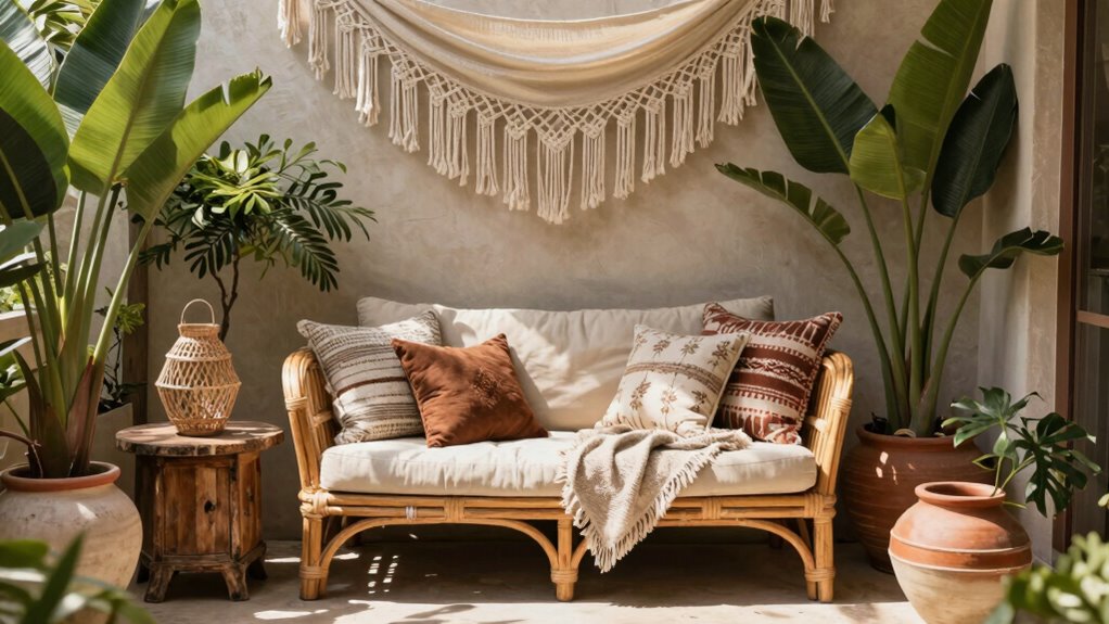 cozy outdoor boho retreat