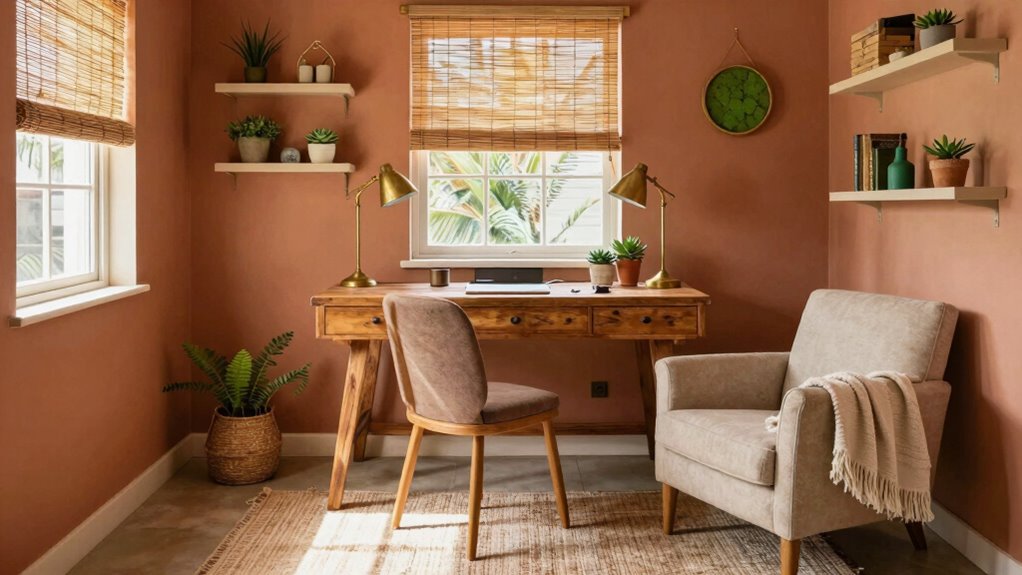 earthy tones create calm