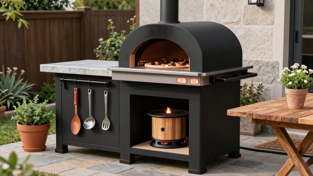 efficient organized pizza workspace