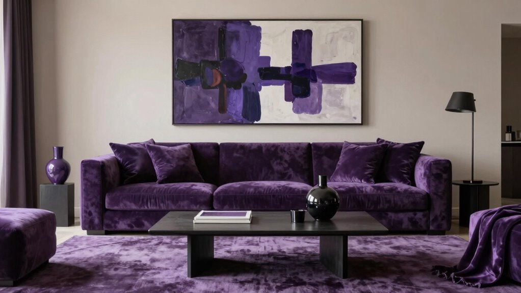 elegant eggplant decor accents