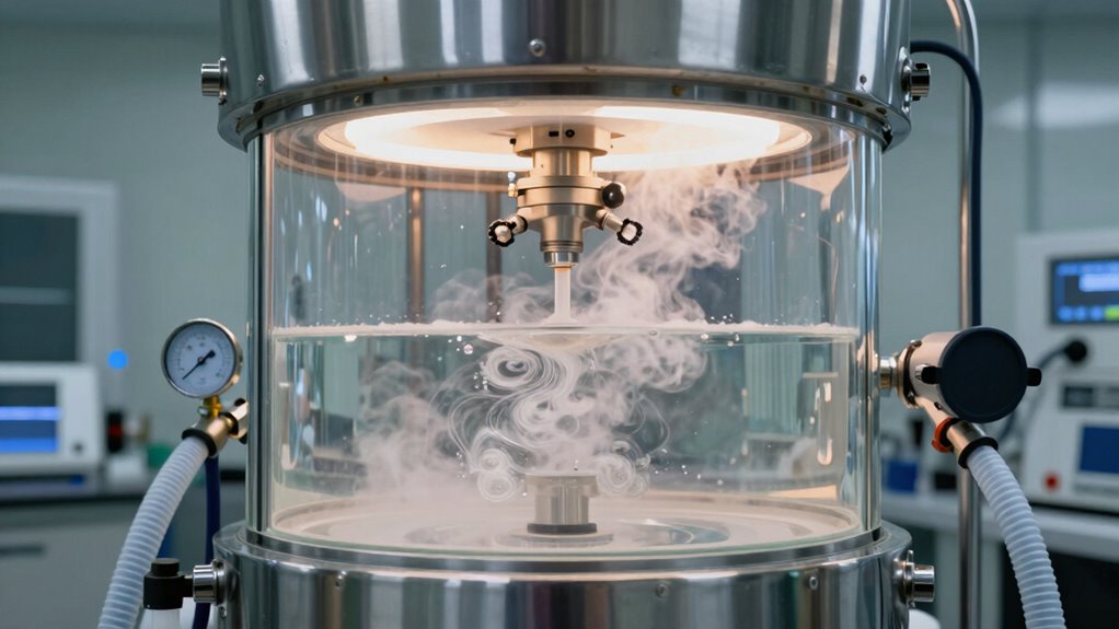 eliminating gases and moisture