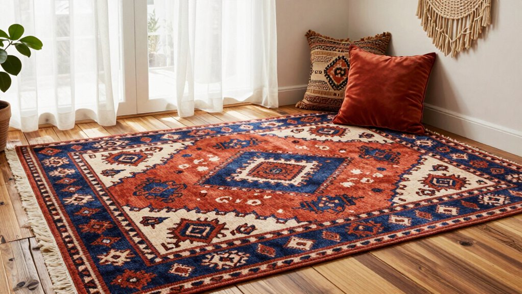 harmonize textures with rugs