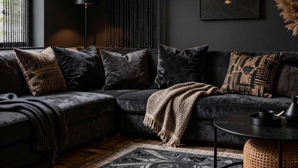 layered cozy dark textures