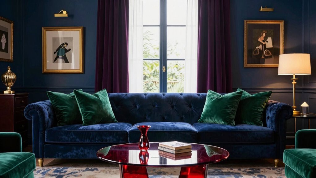 luxurious jewel tone decor