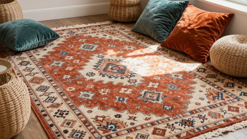 match rug colors cohesively