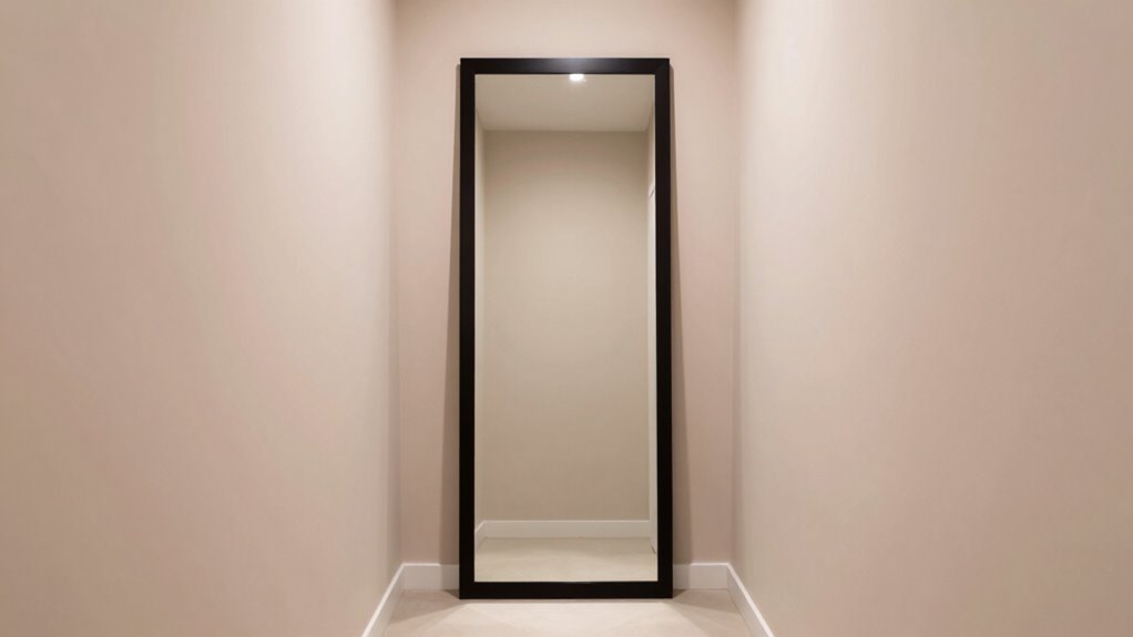 mirror adds spacious illusion