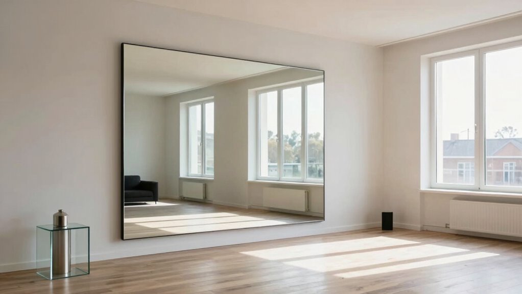 mirror placement enhances room spaciousness